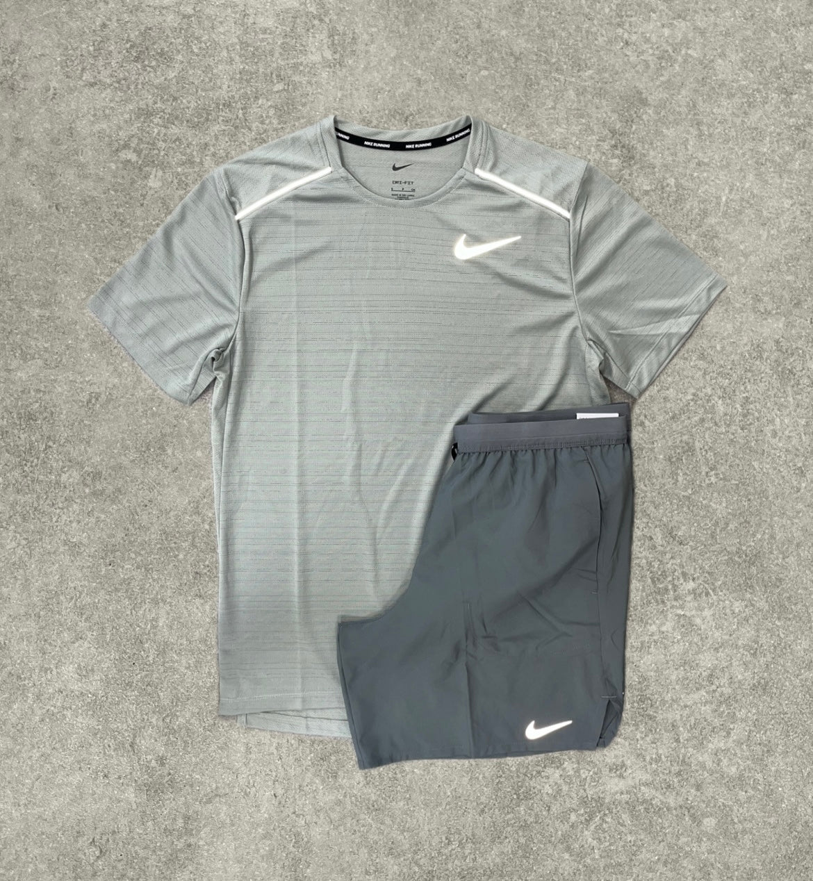 Nike Miler 1.0 & 7” Flex Stride Short Set - Jade Horizon/Grey
