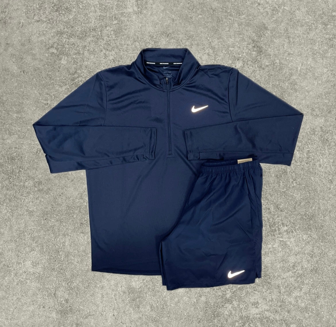 Nike Pacer 1/4 Zip & Challenger 7” Short Set - Navy