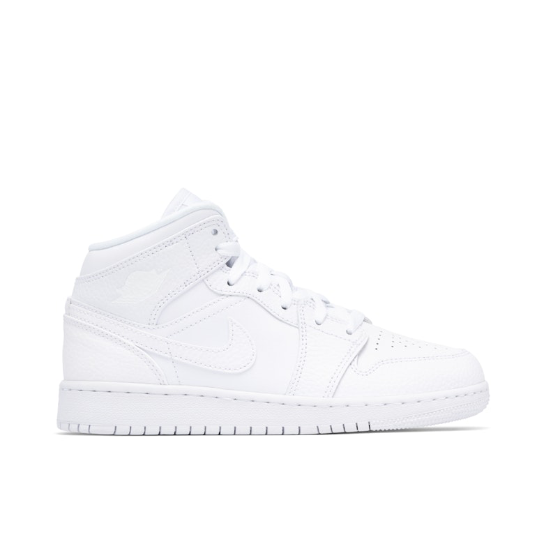 Jordan 1 Mid Triple White
