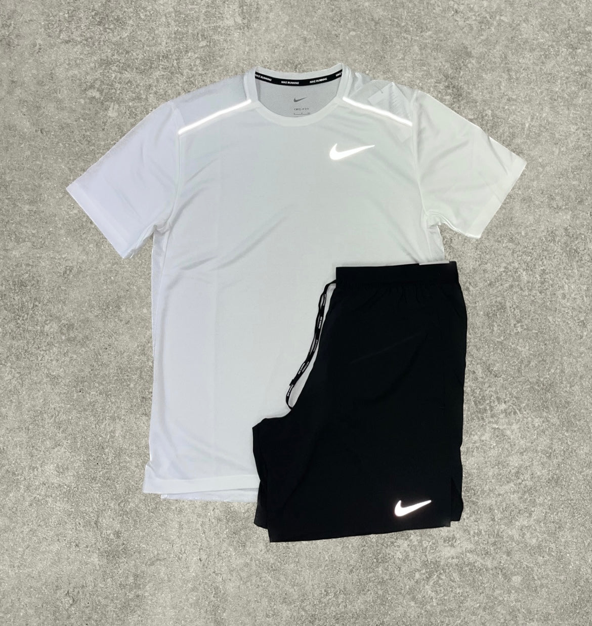 Nike Miler 1.0 & Flex Stride 7” Short Set - White/Black