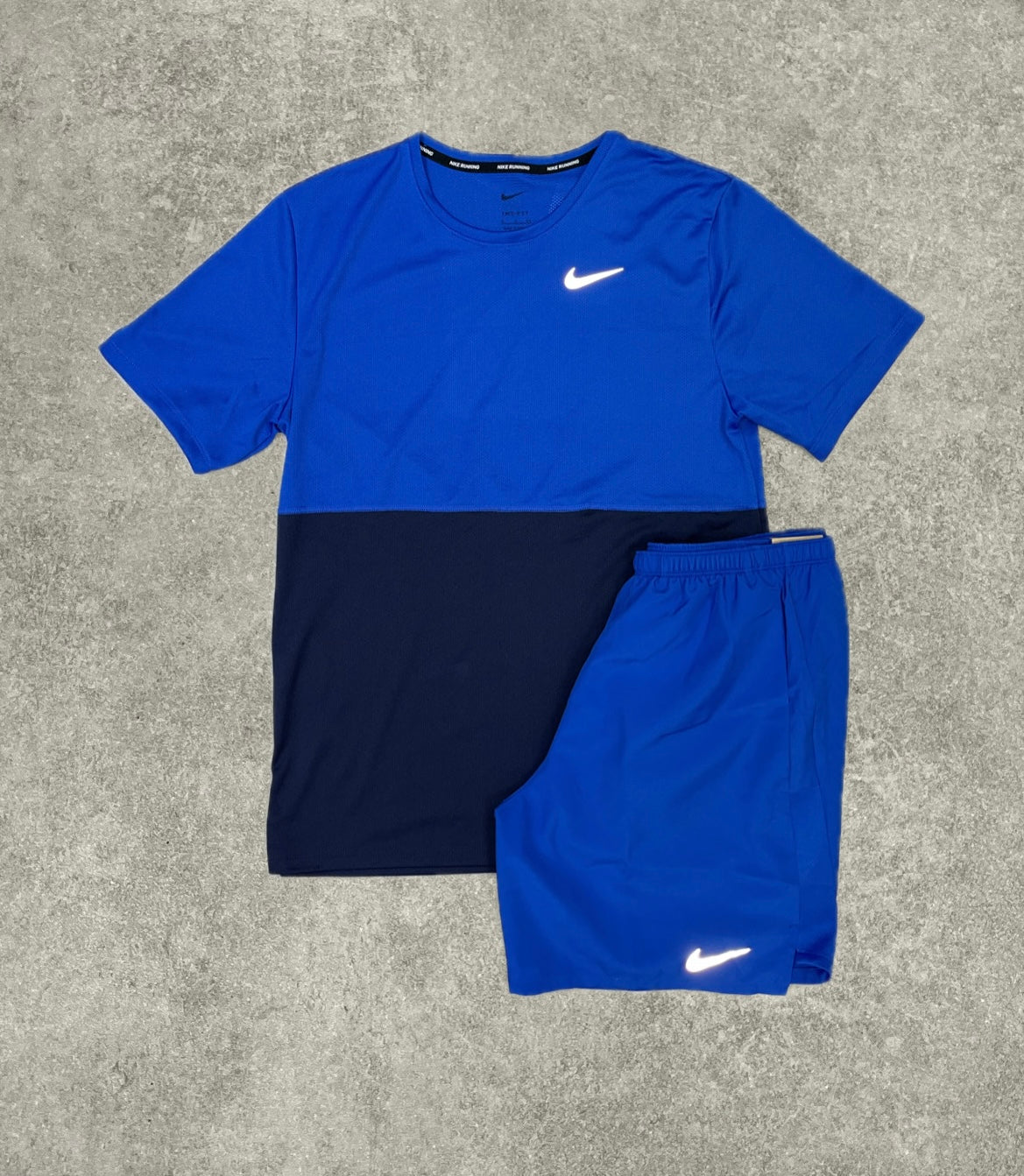 Nike Breathe T-Shirt & Challenger 7” Short Set - Royal Blue/Navy