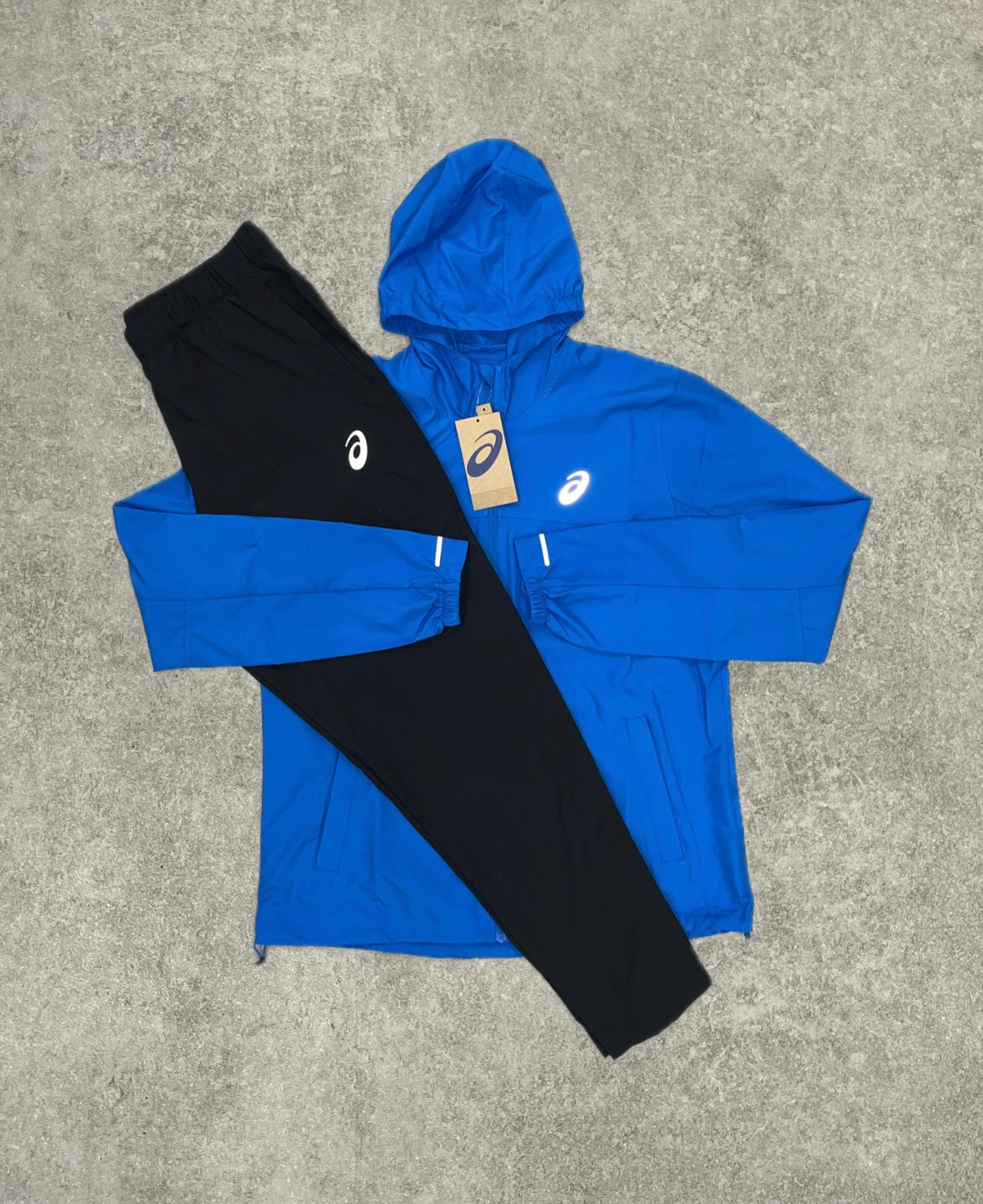 Asics Windrunner & Bottoms Set - Blue/Black