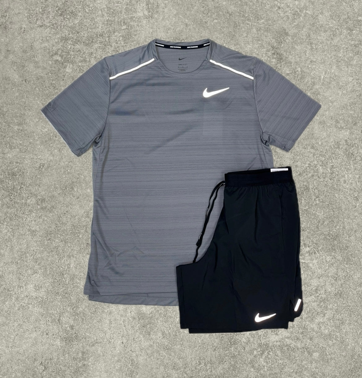 Nike Miler 1.0 & Flex Stride 7” Short Set - Grey/Black